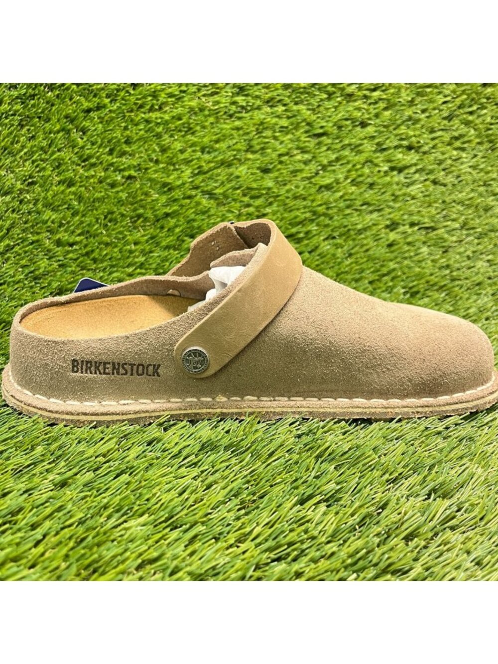 Birkenstock Lutry Premium Suede Womens Size 6 Gray Taupe Slip On Clog Sandals - Picture 4 of 10